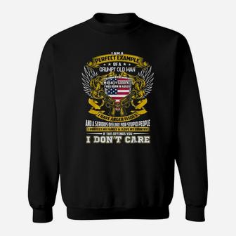 I Am A Perfect Example Of A Grumpy Old Man I Was Born In August Birthday Man Gift Sweatshirt - Seseable