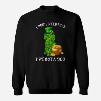 I Do Not Need Luck I Have Got A Poodle Shamrock St Patricks Day Dog Lovers Sweat Shirt - Seseable