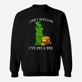 I Do Not Need Luck I Have Got A Portuguese Water Dog Shamrock St Patricks Day Dog Lovers Sweat Shirt - Seseable