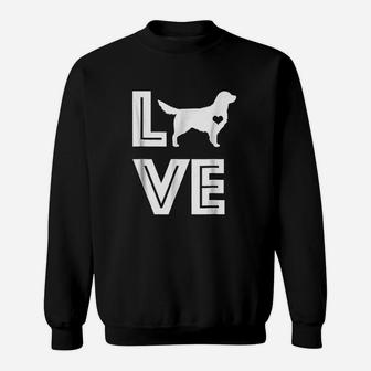 I Heart Dogs Golden Retriever Pet Lover Gift Sweat Shirt - Seseable