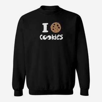 I Love Cookies Grafik-Sweatshirt, Lustiges Tee für Keks-Liebhaber - Seseable