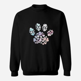 I Love Dogs Paw Print Cute Dogs Sweat Shirt - Seseable
