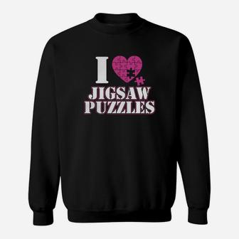 I Love Jigsaw Puzzles Shirt T-shirt Sweat Shirt - Seseable