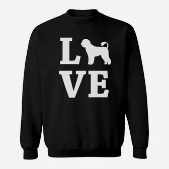 I Love My Portuguese Water Dog Funny Dog Owner Gif Sweat Shirt - Seseable