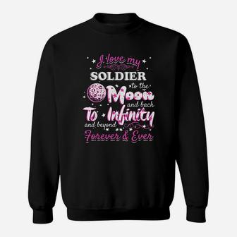 I Love My Soldier Army Wife Sweat Shirt - Seseable