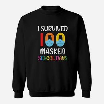 I Survived 100 School Days Gift For Teacher Sweat Shirt - Seseable