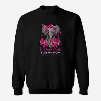 I Wear Pink For My Mom Elephant Bc Sweat Shirt - Seseable