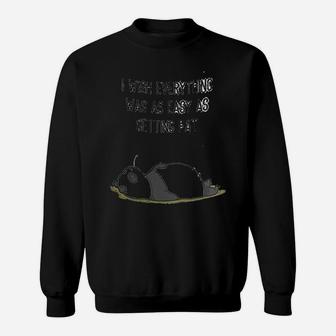 I Wish Everything Was As Easy As Getting Fat Panda Sweat Shirt - Seseable