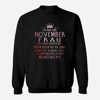 Ich Bin Ein November-Frau Sweatshirt - Seseable