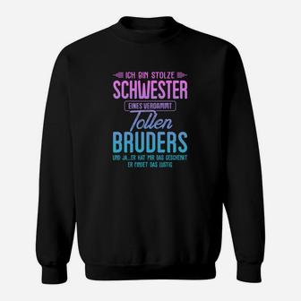 Ich Bin Stolze Schwester Sweatshirt - Seseable