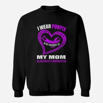 In My Memory Of My Mom Alzheimers Awareness Sweat Shirt - Seseable