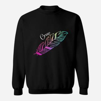 Indigenous Feather Native American Crow Tribe Sweat Shirt - Seseable