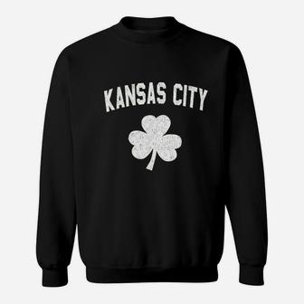 Irish American Shamrock Kansas City St Patricks Day Sweat Shirt - Seseable