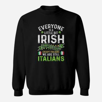 Irish Italian St Patricks Day Shamrock Italian Flag Gift Sweatshirt - Seseable