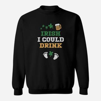 Irish St Patricks Day Drink Mom Sweat Shirt - Seseable