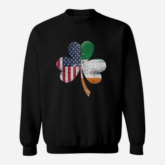 Irish Us Flag Ireland Usa Pride St Patricks Day Sweatshirt - Seseable