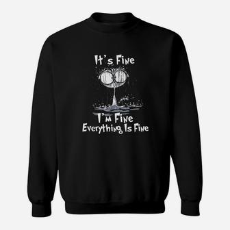 It Is Fine I Am Fine Everything Is Fine Funny Raining Cat Sweatshirt - Seseable