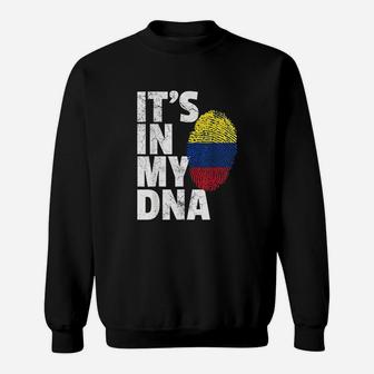 It Is In My Dna Colombian Colombia Flag National Pride Roots Sweatshirt - Seseable
