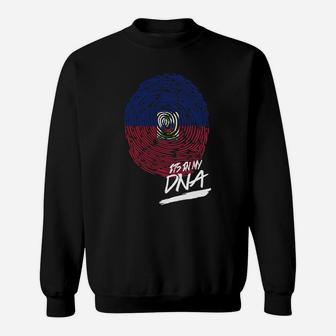 It Is In My Dna Haiti Baby Proud Country Flag Sweat Shirt - Seseable