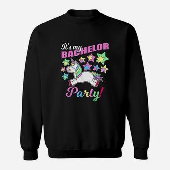 Its My Bachelor Party Unicorn Funny Marriage Party Sweat Shirt - Seseable
