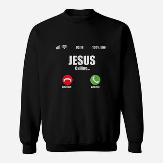 Jesus Is Calling Christian Cross Modern Believe Sweat Shirt - Seseable