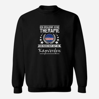 Kapverden Reise-Therapie, Schwarzes Sweatshirt für Urlaubsfans - Seseable