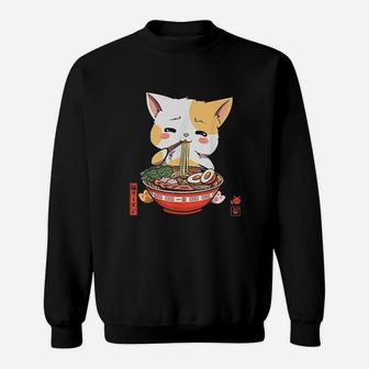 Kawaii Ramen Cute Ramen Cat Japanese Noodle Funny Anime Sweat Shirt - Seseable