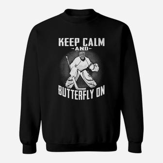 Keep Calm And Butterfly On For Christmas Sweat Shirt - Seseable