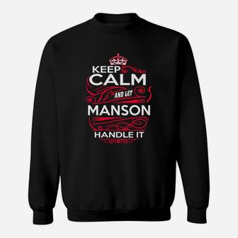 Keep Calm And Let Manson Handle It - Manson Tee Shirt, Manson Shirt, Manson Hoodie, Manson Family, Manson Tee, Manson Name, Manson Kid, Manson Sweatshirt Sweat Shirt - Seseable