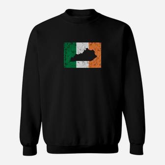 Kentucky Irish Flag - Funny St Patricks Day T Shirts Sweat Shirt - Seseable
