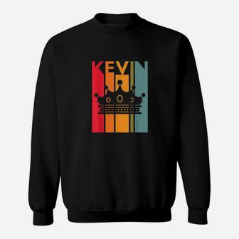 Kevin Gift Idea For Boys Men Retro First Name Vintage Kevin Sweat Shirt - Seseable