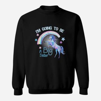 Kids Girls Unicorn I Am Going To Be A Big Sister For Kids Sweat Shirt - Seseable