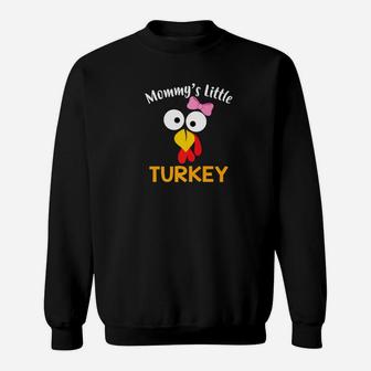 Kids Mommys Little Turkey Childrens Thanksgiving F Sweat Shirt - Seseable