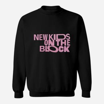 Kids New On The Block Pink Colorful Unisex Sweatshirt - Seseable