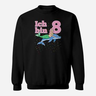 Kinder Achter 8 Geburtstag Meerjungfrau Delfin Ich Bin Acht 8 Sweatshirt - Seseable