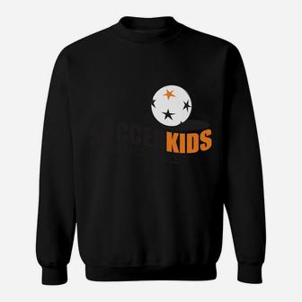 Kinder-Fußball-Sweatshirt Soccer Kids, Schwarz mit Logo-Design - Seseable