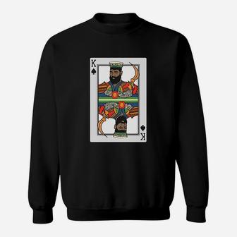 King Spades African American Card Halloween Gift Sweat Shirt - Seseable