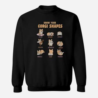 Know Your Corgi Shapes Cute Dog Owner Funny Sweat Shirt - Seseable