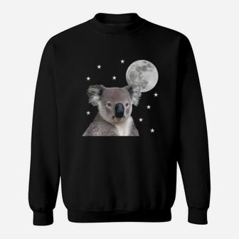 Koala Bear Stars Moon Space Funny Cute Animal Lover Sweat Shirt - Seseable
