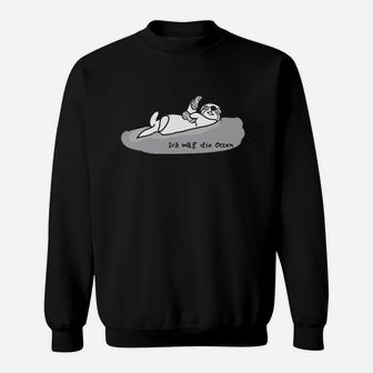 König des Ozeans Sweatshirt, Schwarzes mit Seelöwen-Design - Seseable