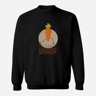 Krieger Karotte Lustiges Gemüse-Motiv Sweatshirt, Witziges Design - Seseable