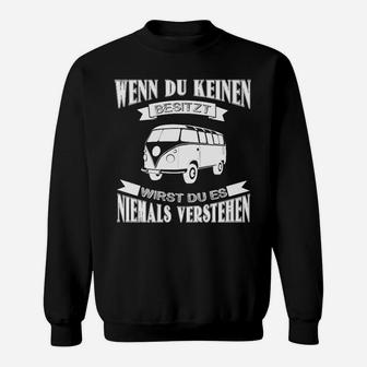 Kult-Bus Motiv Schwarzes Sweatshirt, Spruch Für Fans - Seseable