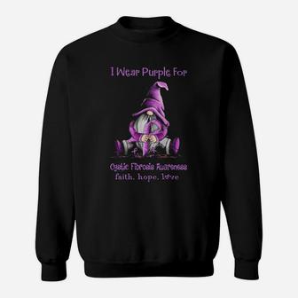 L Awareness Purple In May We Wear Purple Gnome Sweatshirt - Seseable