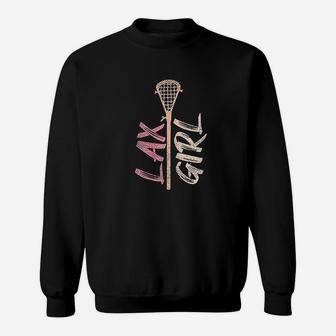 Lacrosse Stick Lax Girl Player Mom Goalie Wife Women Gift Sweat Shirt - Seseable