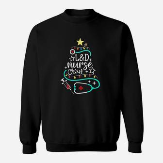 L&d Nurse Crew Merry Christmas Labor And Delivery Nursing Sweat Shirt - Seseable
