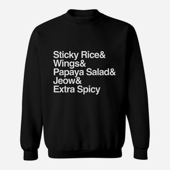 Laos Sticky Rice Travel Asia Asian Food Wings Sweat Shirt - Seseable