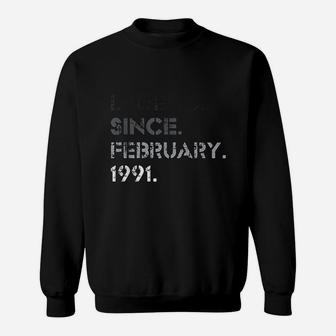 Legend Vintage February 1991 31 Years Old 31st Birthday Gift Sweat Shirt - Seseable