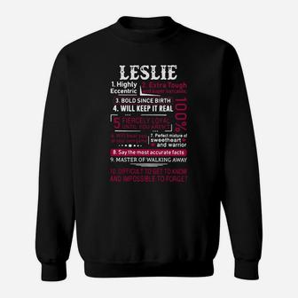 Leslie Highly Eccentric Extra Tough And Super Sarcastic Bold Since Birth Sweat Shirt - Seseable