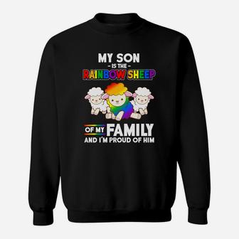 Lgbt My Son Is The Rainbow Sheep Mom Mothers Day Sweat Shirt - Seseable