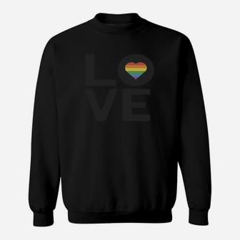 Lgbt Rainbow Love T-shirt Gay Lesbian Inspired Rainbow Heart Lgbt Pride Lgbt Sweatshirt | Seseable CA